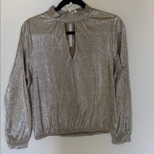 Express Shimmering Gold Blouse